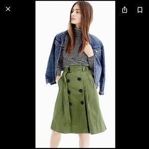 J. Crew Olive A-Line Skirt